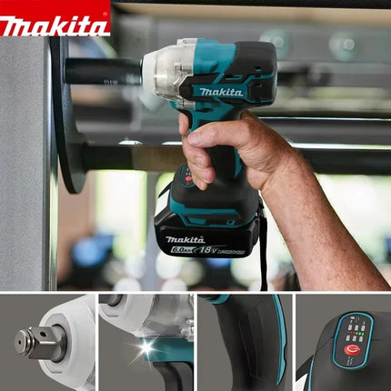Makita DTW285 18V Brushless Electric Screwdriver 280N.m 1/2" Socket Rechargeable Drill Driver Compatible with Makita 18V Battery