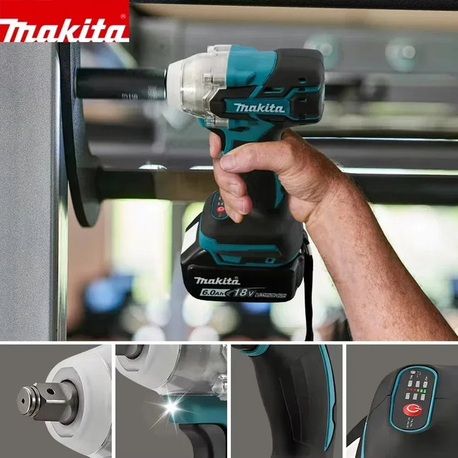 Makita DTW285 18V Brushless Electric Screwdriver 280N.m 1/2" Socket Rechargeable Drill Driver Compatible with Makita 18V Battery