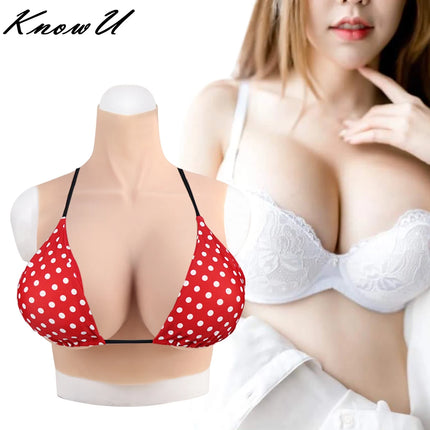 KnowU-Lifelike Ultra-thin Fake Breast A/B/C/D/E/G/H Cup Huge Breast Shake Suitable For Role Playing Cross Dressing Dance
