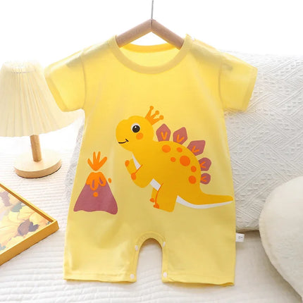 2025 Infant Toddler Crawling Clothes Cotton Summer Boys Girls Thin Male Baby Female Short-sleeved Romper suit Children's Onesie
