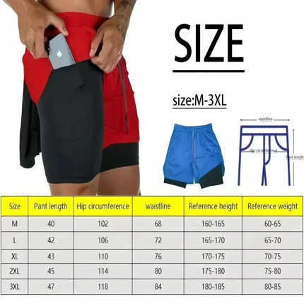 One Piece Men's Shorts Double Layer 2-in-1 Shorts Roronoa Zoro Japanese Anime Summer and Autumn Fake Two-piece Printed Pants
