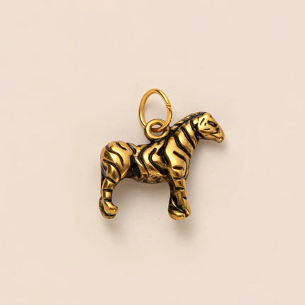 Animal Series Pendant Stainless Steel DIY Small Pendant Vacuum Plated 18K Gold Color-Preserving Accessory in Furnace