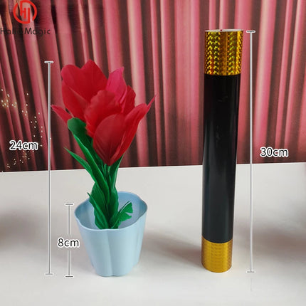 1Set Magic Wand Turns Into Four Flower Cane To Flowers Magic Tricks Stage Wand Magia Mentalism Illusion Gimmick Props Magician