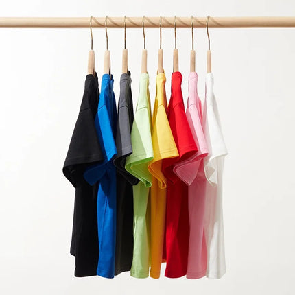 1pcs Summer Pure Cotton Boys Girl Solid Color Tees Fashion Top Childrens Short Sleeve Clothes T-shirts Child Loose Casual Tshirt