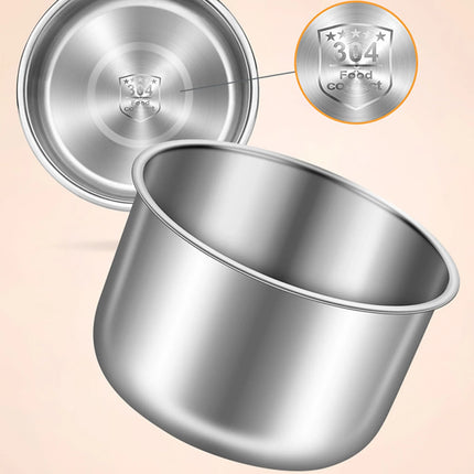 Double Layer Electric Lunch Box Portable Food Heater with 4 Stainless Steel Bowls Lunch Warmer for 24 Hour Reservation