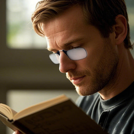 Nose Clip Reading Glasses Man High Quality Men Portable Foam Nose Glasses  for Seniors Transparent Eyeglasses with Case