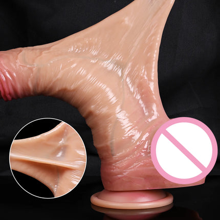 Realistic Dildos for Women Masturbation Adult sex toys Vaginal anal G-spot stimulation Skin Sliding Foreskin Testicles Dildo 18+