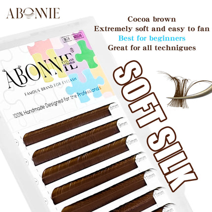 Abonnie LB Lashes Brown Classic Eyelash Extensions Russian Volume Lashes Fluffy Eyelash for Anime Eyelashes