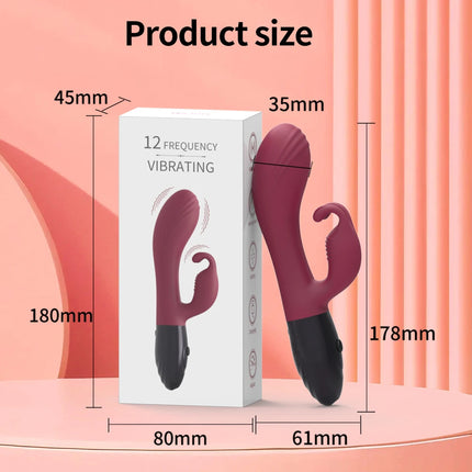 12 Modes Vagina Rabbit Vibrator for Women G-Spot Vibrator Clitoris Stimulator Female Masturbation Adult Goods Sex Toy for Women