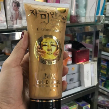 mat na vang 24k 1chai - Luxury 24K Gold Collagen Face Mask, Exfoliating Dead Skin & Minimize Pores Brightening Cream Mask