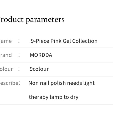 9 Colors Pink Patting Glue Smudge Canned High Saturation Popular Semi-Solid Nail Polish Glue Nail Salon