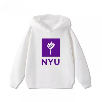 New York NYU Letters Children's Sweatshirt Boys and Girls Clothing Autumn and Winter Warm Student All-match Children's Hoodie
