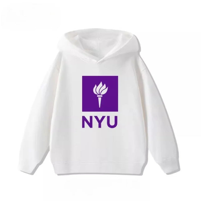 New York NYU Letters Children's Sweatshirt Boys and Girls Clothing Autumn and Winter Warm Student All-Match Children's Hoodie