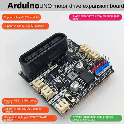 Moebius 4 Channel Motor Driver Board Compatible with Arduino for Smart Mecanum Wheel Robot Car Chassis