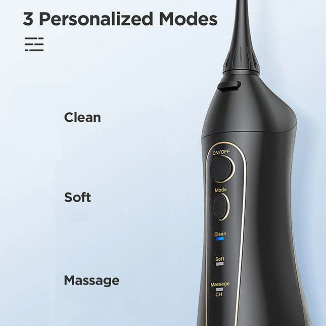 Fairywill Electric Portable Dental Water Flosser Oral Irrigator USB Rechargeable Waterproof 3 Modes Jet Toothpick 7 Tips Cleaner