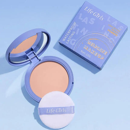 Korean 10g Classic Ivory Natural Pure Beige Delicate Makeup Waterproof Retouching Skin Tone Brighten Soft Natural Facial Powder