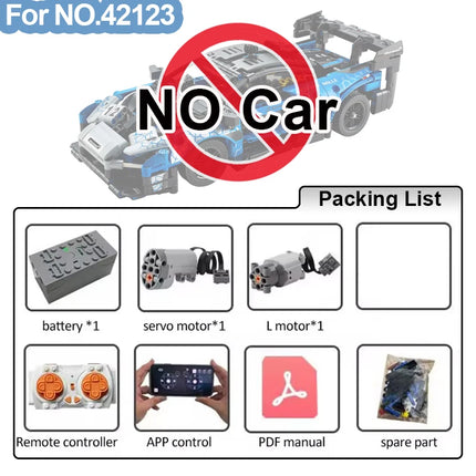 MOC 42110 Technical App Control RC Motor Set Modification Building Blocks Kit for Land SUV Defenders Rover Car DIY Bricks Toys