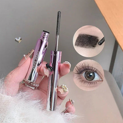 Silk Fiber Lashes Mascara with Metal Brush Head Long Lasting Curling Eyelash Extensions 4D Quick Dry Lengthening Eye Makeup Tool