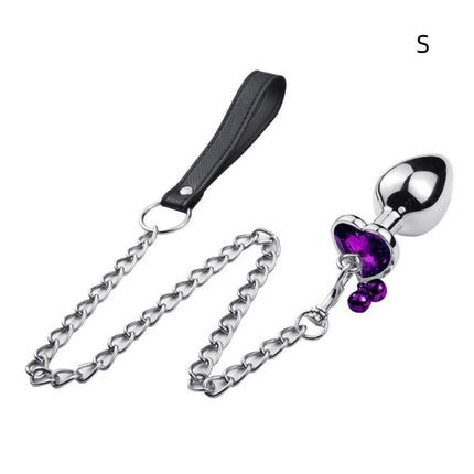 Removable Butte Plug Stainless Steel Anal Plug With Bell Metal Chain Prostate Massager Adult Erotic Sex Toys For Couples Women