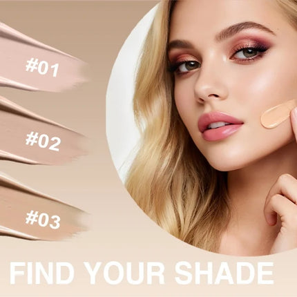 6 Colors Liquid Foundation Effective Concealer Waterproof Sweat-resistant Brighten Makeup Porfession Face Base Cosmetics Gift
