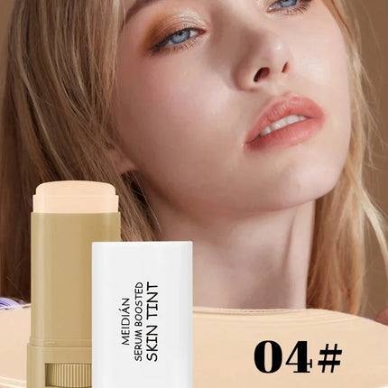 Bronze Foundation Stick Serum Boosted Skin Tint Silky Texture Moisturizing Coverage Concealer Base Even Skin Tone Makeup
