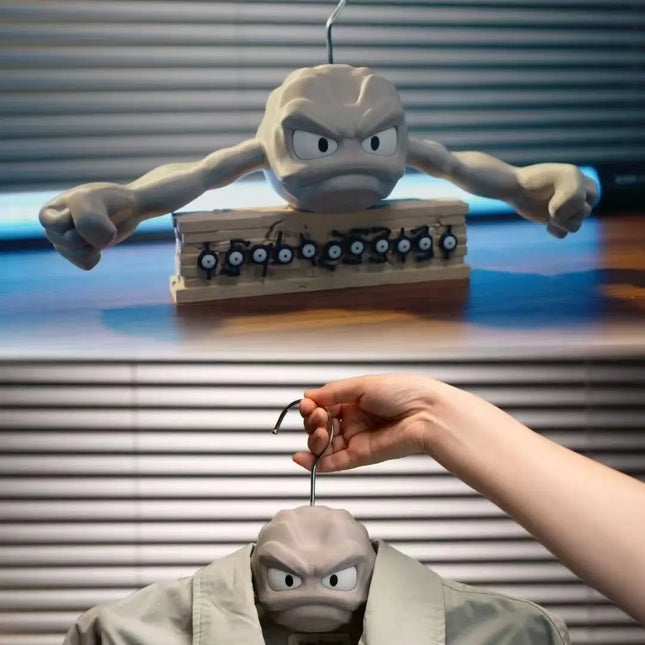 Angry Geodude Anime Figure Diy Coat Hanger Home Light - Versatile Bedroom Decor Trendy Cosplay Accessory For Fans