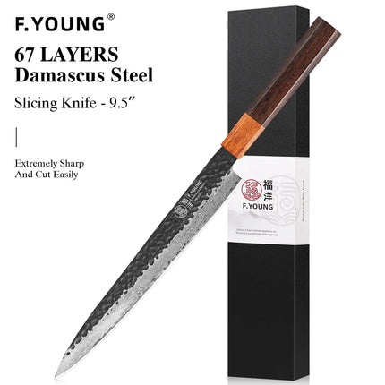 F.YOUNG Japanese Hand Forged Kitchen Knives Damascus Steel Chef Knife Vegetable Slicing Sashimi Utility Cooking Kitchen Utensils