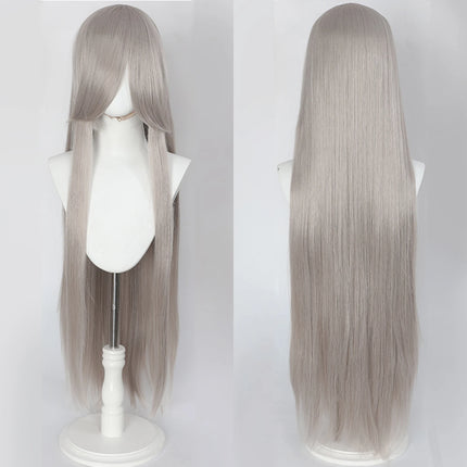 100CM Long Straight Wig With Bangs Synthetic Cosplay Wig For Women Pink Purple Cosplay Wigs for Party For Halloween