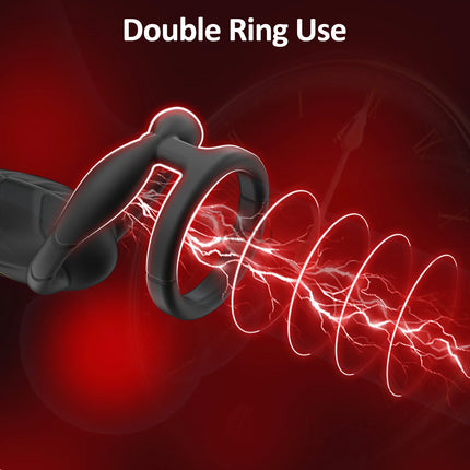Vibrating Cock Ring Male Prostate Perineum Massager Vibrator Taint Stimulator Anal Butt Plug Sex Toys for Men Penis Ring