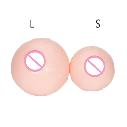 2/1pcs Silicone Artificial Breast Fake Breast  Male Masturbation Breast Pressure Squeeze Ball Adult Products Vagina for Sex Toys