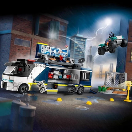 Compatible with the city series police department big hunt boy assembling building block toy children's Day gift police dog60370