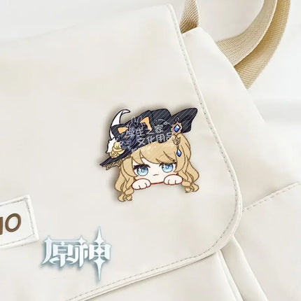 Game Impact Fontaine Neuvillette Wriothesley Rabbit Ears Small Hands Acrylic Badge Backpack Button Brooch Accessories Gifts