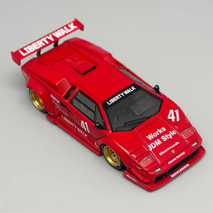 MINIGT 1:64 Lamborghini Countach LB-WORKS Red MGT Alloy Car Model 1100