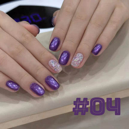 TC 10ML Purple cat eye Nail Gel polish set Semi Permanent Nail Art Soaking UV LED Nail Salon DIY Nail Salon Gel