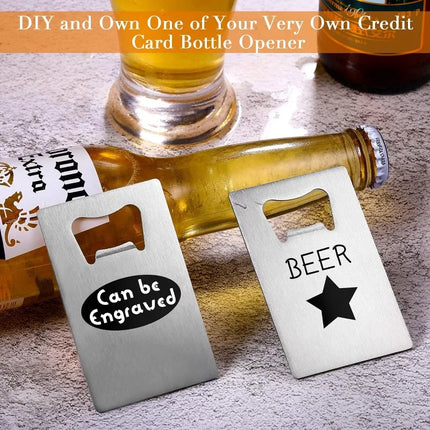 1/10/20pcs Stainless Steel Beer Bottle Opener for Wallet and Pocket, Can Be Carved for Restaurants/bars DIY Wedding Favor Gift