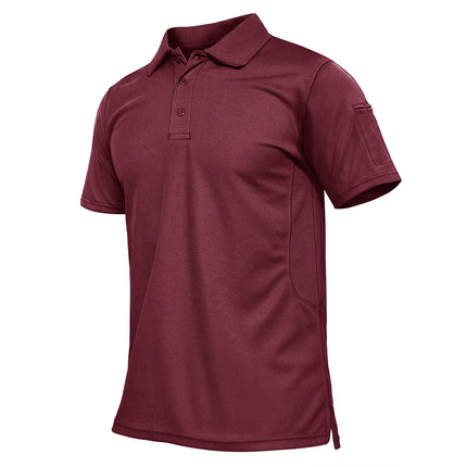 TACVASEN Summer Colorful Fashion Polo Tee Shirts Men's Short Sleeve T-shirt Quick Dry Team Work Green T-Shirt Tee Tops Clothing