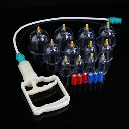 12or24 Pieces Suction Cups Massage Vacuum Cupping Body Massager Plastic Vacuum Suction Therapy Cupping Set Cans for Massage