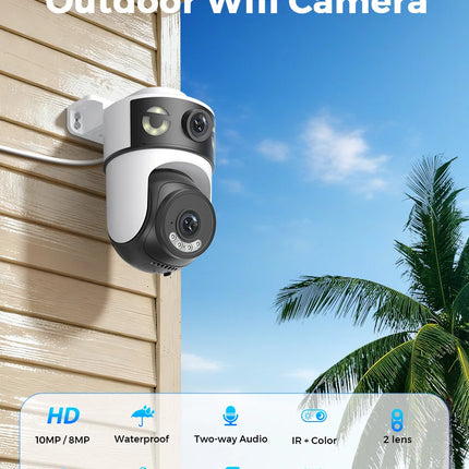 OKAM PRO APP 5G Wi-Fi IP Camera HD 10MP Dual-Lens Camera PTZ Color Night Vision Two-Way Intercom Motion Tracking AI Smart Camera