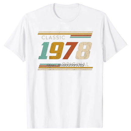 1978 Manufacture Limited Edition All Original Parts Perfect Make Old Retro Fashion T-shirt Casual Basic Men's T-shirt Tops