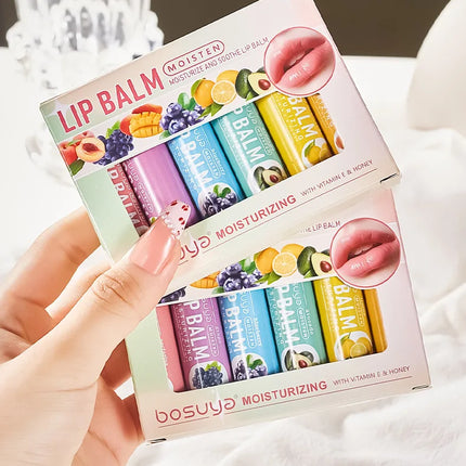 Fruit Flavor Lip Balm Set Moisturizing Lip Care Lip Balm Winter Lip Moisturizing Care Products Beauty and Health Products