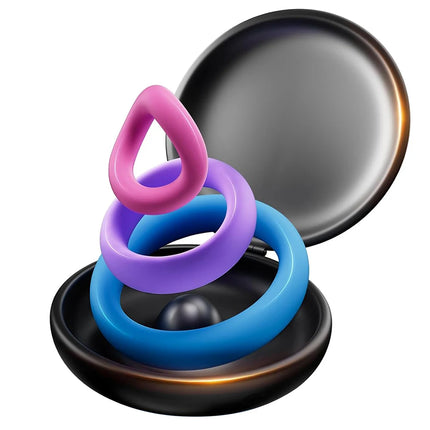 Cock Ring Set Tension Silicone Penis Ring Sex Toys Erection Enhancing Long Lasting Stronger Adult Sex Toys for Men Penisring