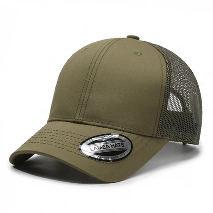 Custom Logo Solid Color Baseball Cap Men And Women Richarson 112 Mesh Fitted Fashion Trucker Hat Hip Hop Curved Brim Snapback