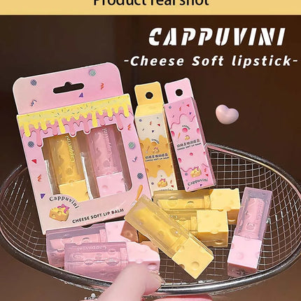 Cheese Lip Balm Set Moisturizing plumps lips reduces lip lines lip care product for smooth lips