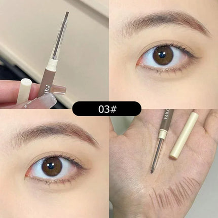 1PC Waterproof Double-Ended Eyebrow Pencil Ultra Fine Eyebrow Pencil Sweat-proof Long Lasting Professional Eye Makeup Cosmetics