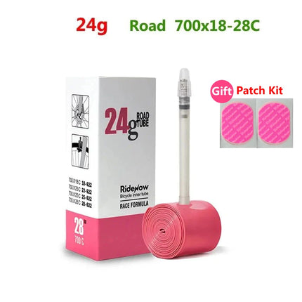 RideNow TPU Road Bicycle Inner MTB Tube 700x25C Tire Gravel Bike Accessories 29x1.5 1.9 Tires Patch Kit 24 36 45g Ride Now Tubes