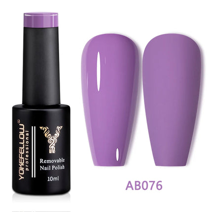 YOKEFELLOW 10ml Jelly Nude Gel Nail Polish High Quality Translucent Pink Nail Gel Varnish Soak Off UV Gel Polish Long Lasting