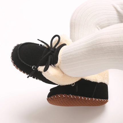 0-18M  Boots For Newborn Baby Girl Snow Boots Winter Thermal Shoes Plush Ankle Boots Winter Baby Boys And Girls Thermal Shoes