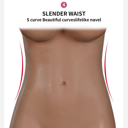 CDG Cup Silicone Bodysuit Full Body Suit Crossdresser Male to Female Fake Boobs Jumpsuit Crossdressing Silicone Bodysuit
