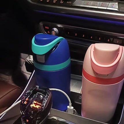16/24OZ Thermos Cup One-touch Pop-open 304 Stainless Steel Double DrinkWater Bottle Hidden Handle Suitable for Outdoor,Daily Use
