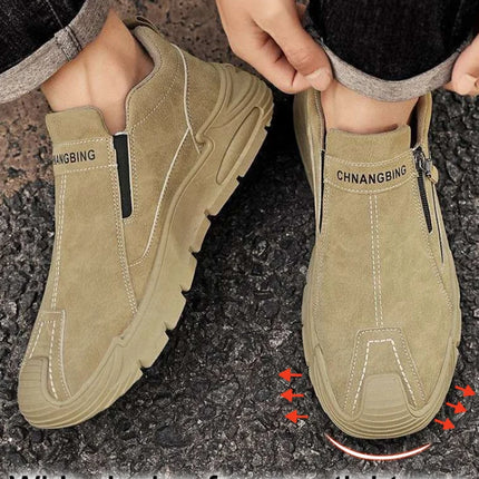 Men's Waterproof Casual Sneakers, Thick-Sole Wear-Resistant Sports Shoes, Non-Slip Comfortable Breathable, Fashionable Practical